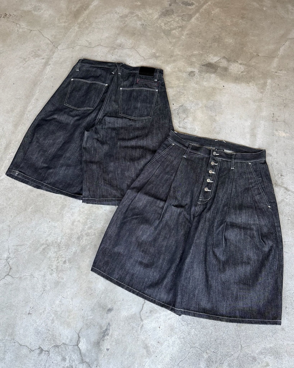 Star Studded Rigid Tuck Shorts