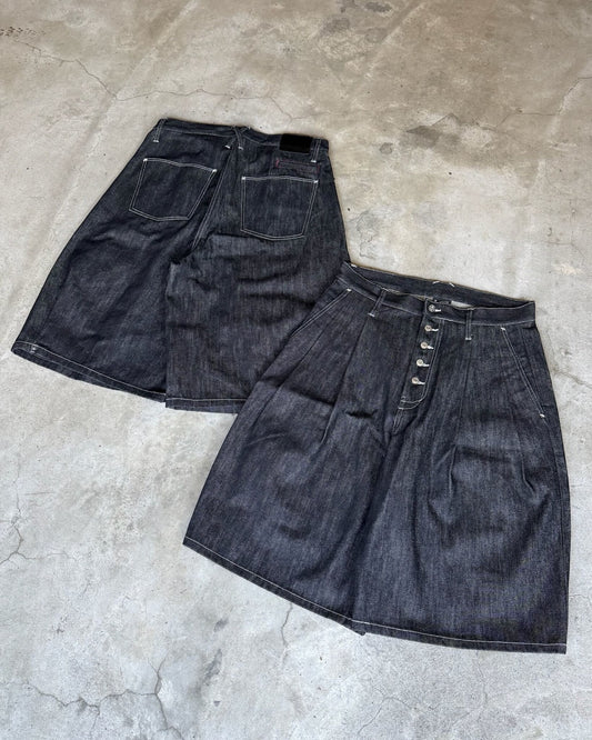 Star Studded Rigid Tuck Shorts