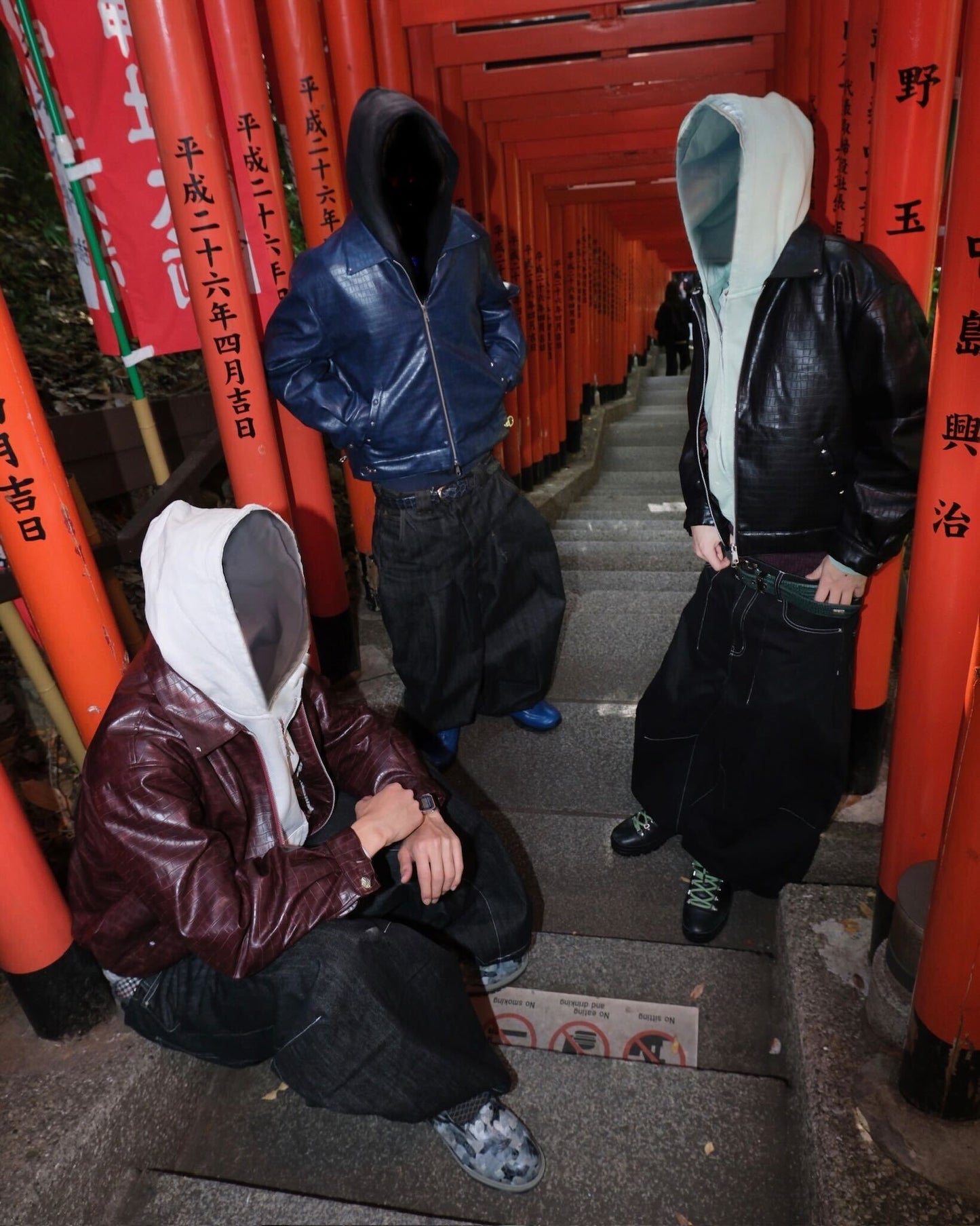 Croc-Embossed Leather Jacket