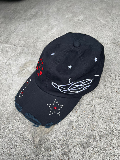 Studded Script Cap