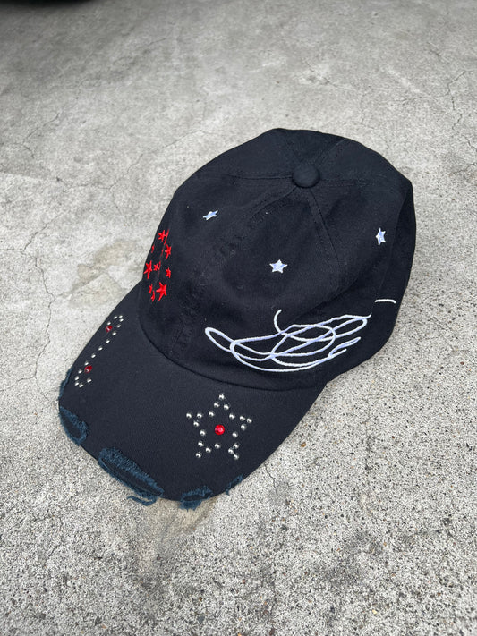 Studded Script Cap