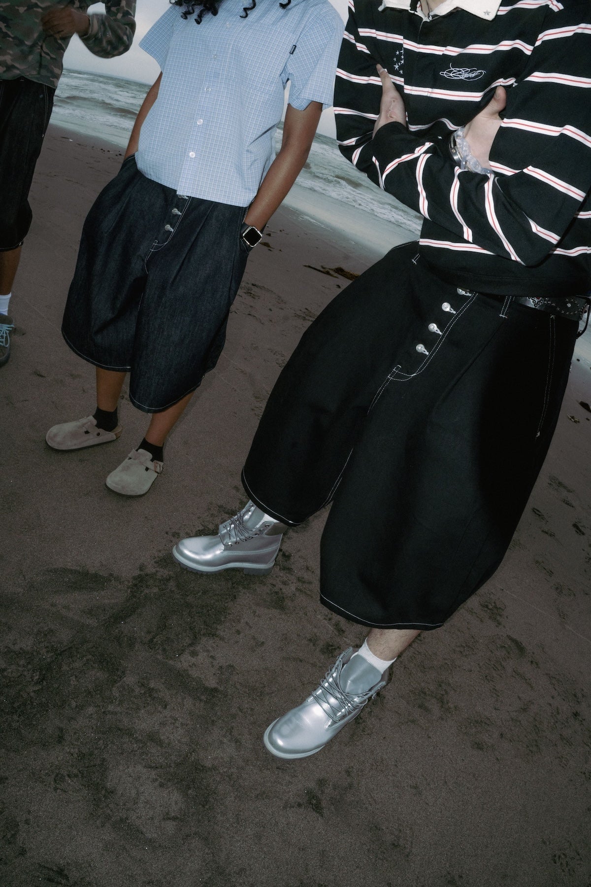 Star Studded Rigid Tuck Shorts