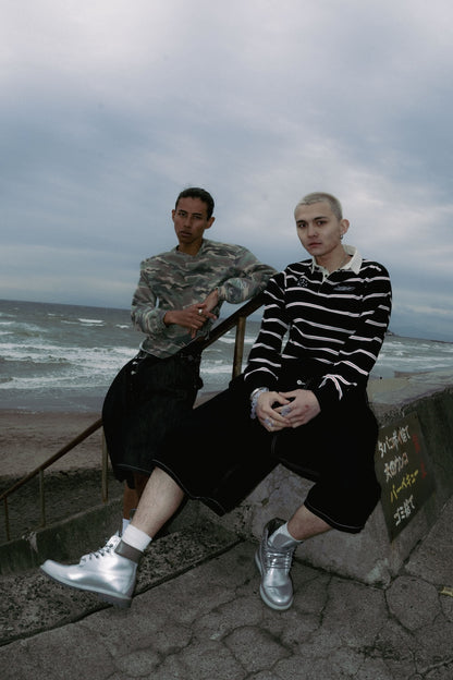 Star Studded Rigid Tuck Shorts