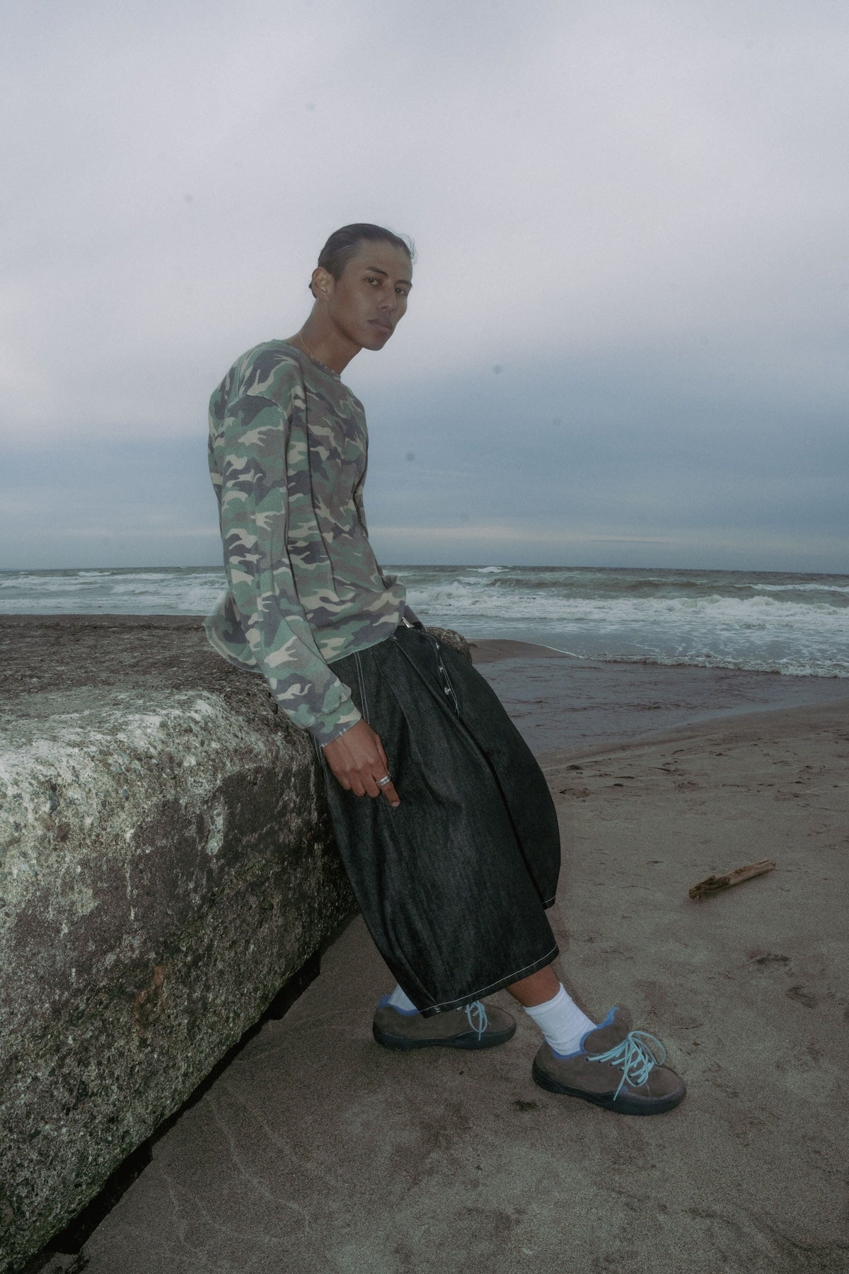 Star Studded Rigid Tuck Shorts