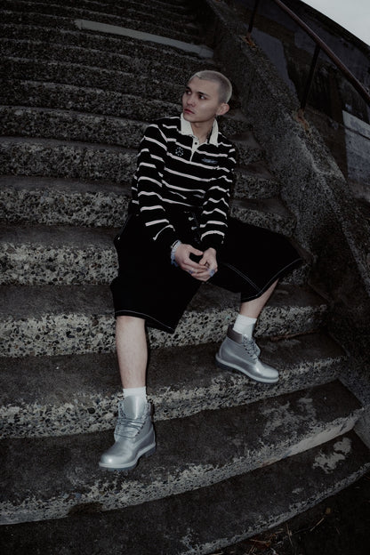 Star Studded Rigid Tuck Shorts