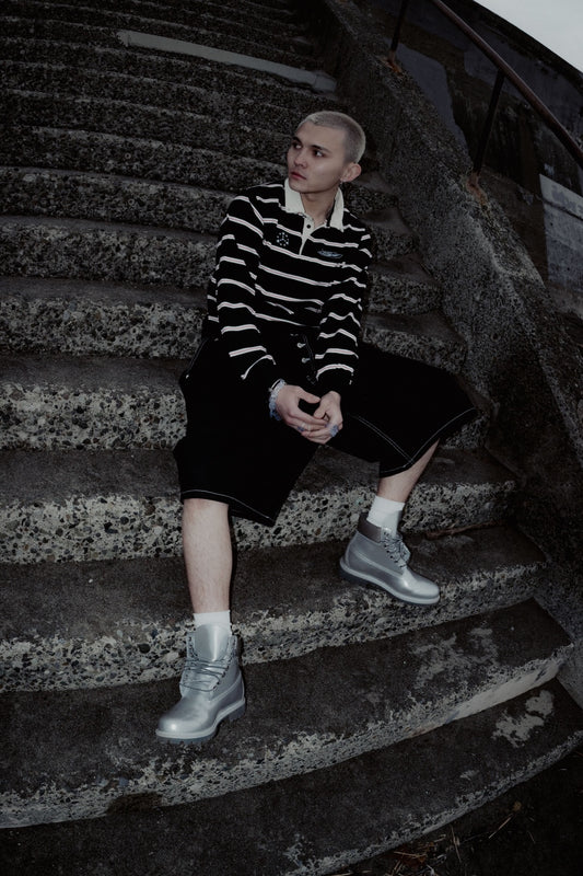 Star Studded Rigid Tuck Shorts