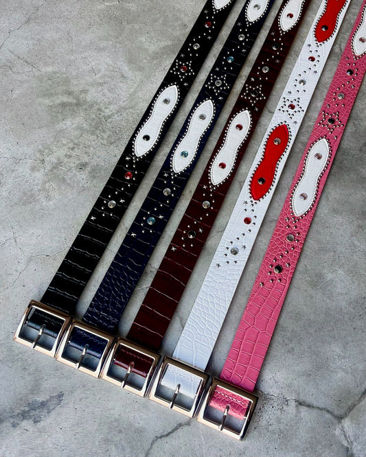 CROCODILE STAR STUDS BELT