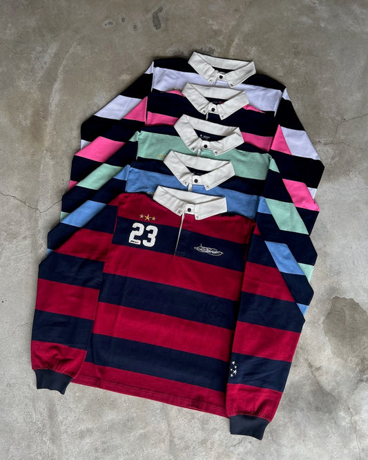 HEAVY STRIPE L/S RUGBY SHIRT