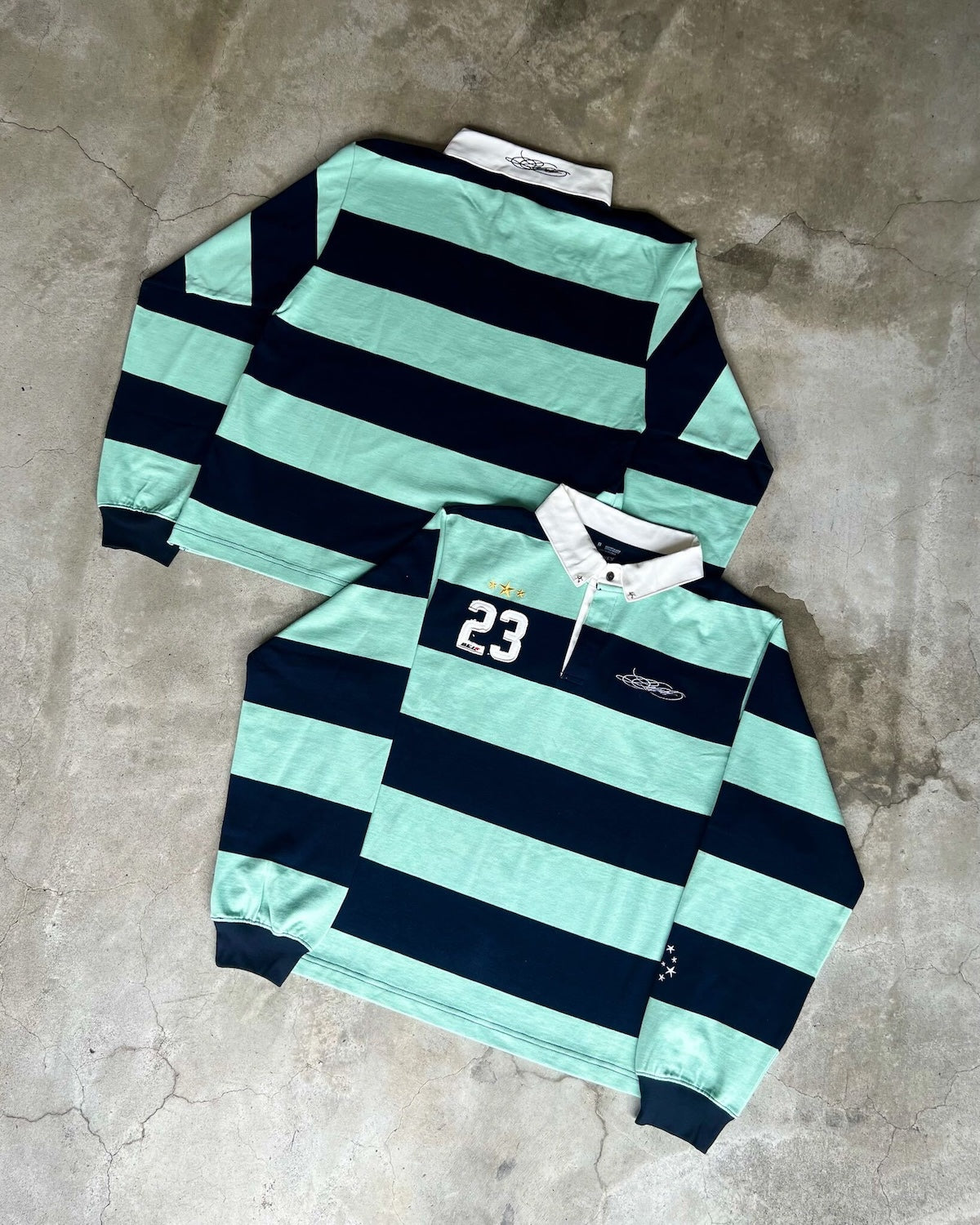 HEAVY STRIPE L/S RUGBY SHIRT
