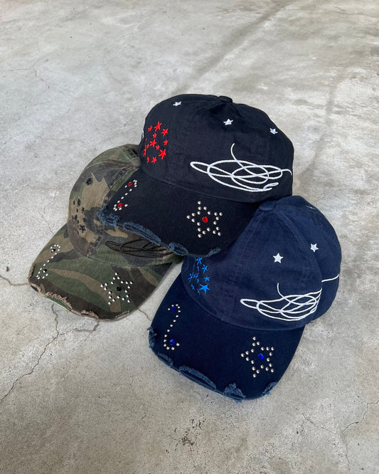 Studded Script Cap
