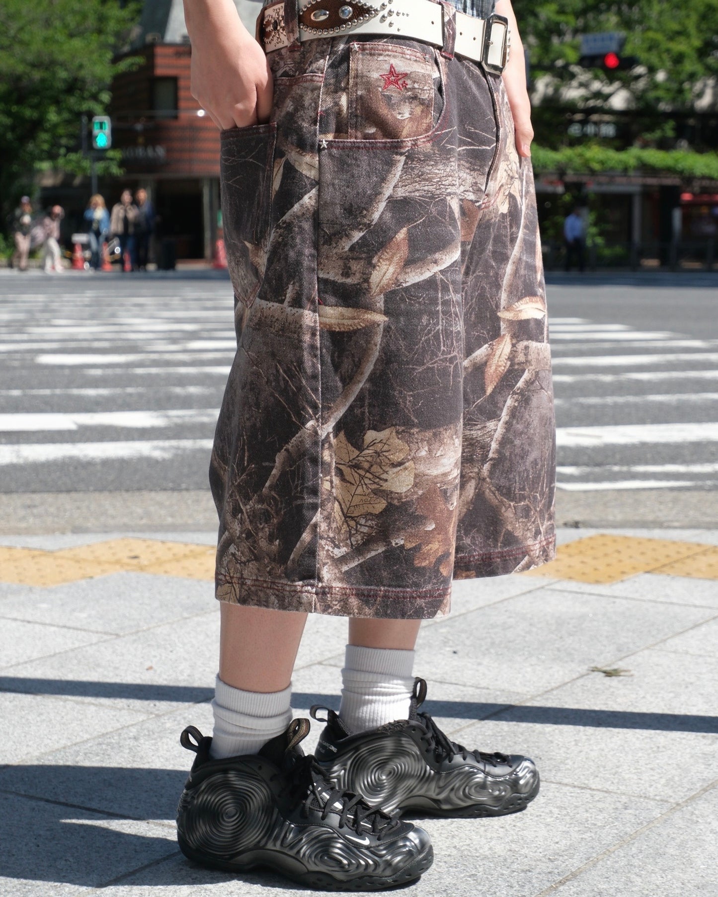 Star logo half shorts / Tree