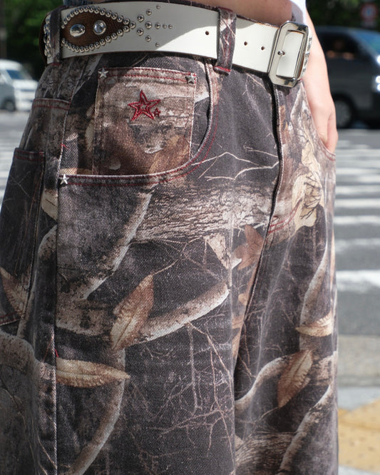 Star logo half shorts / Tree