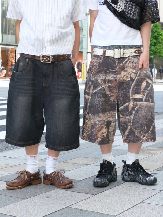 Star logo half shorts / Tree