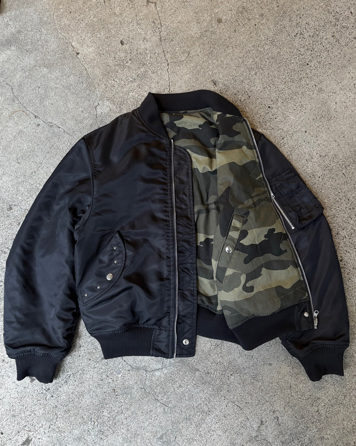 Camo Reversible MA-1 Jacket – BELVET