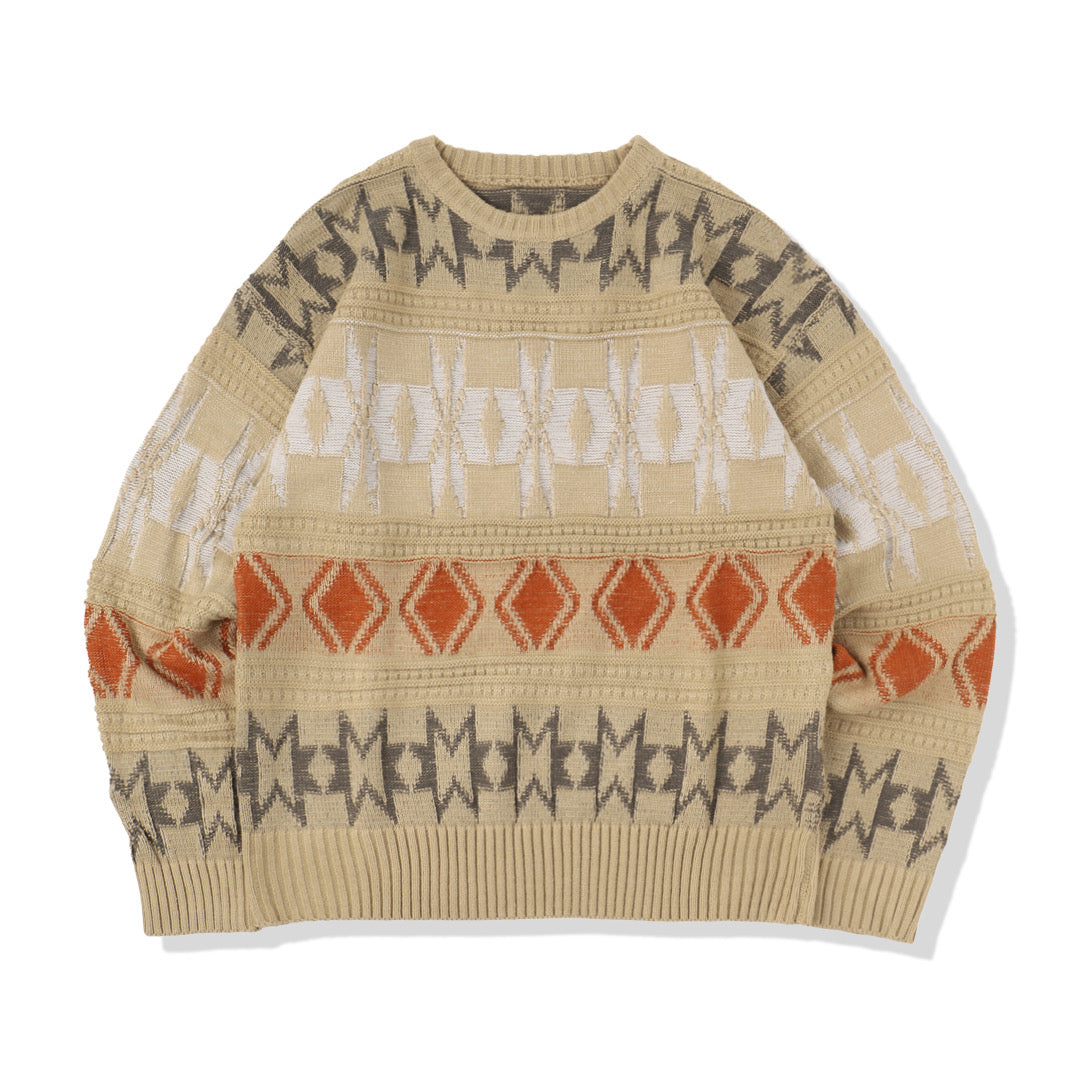 Ethnic patterned 3D knit