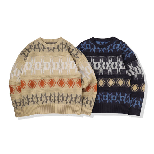 Ethnic patterned 3D knit