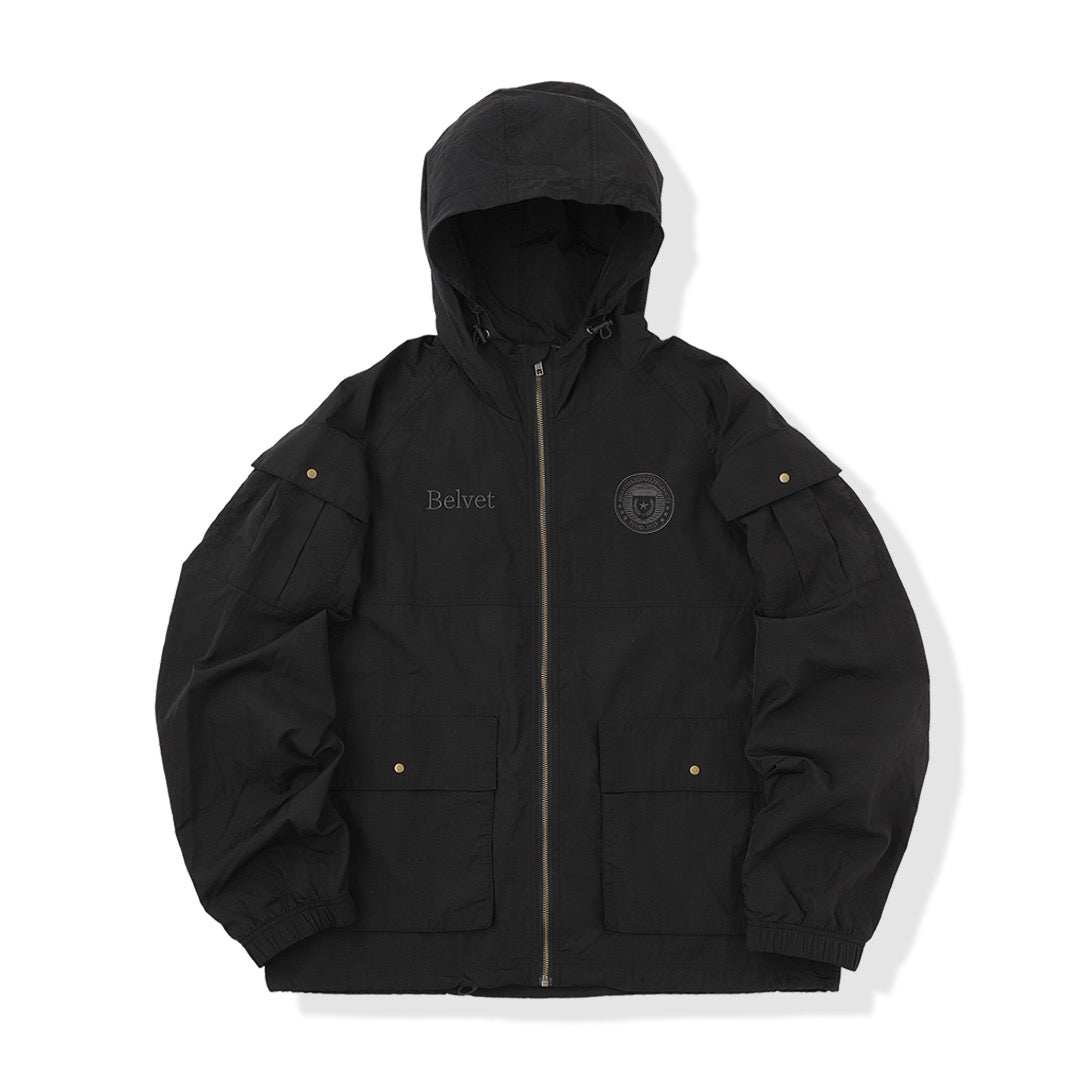 2 logo mulch pocket nylon jacket