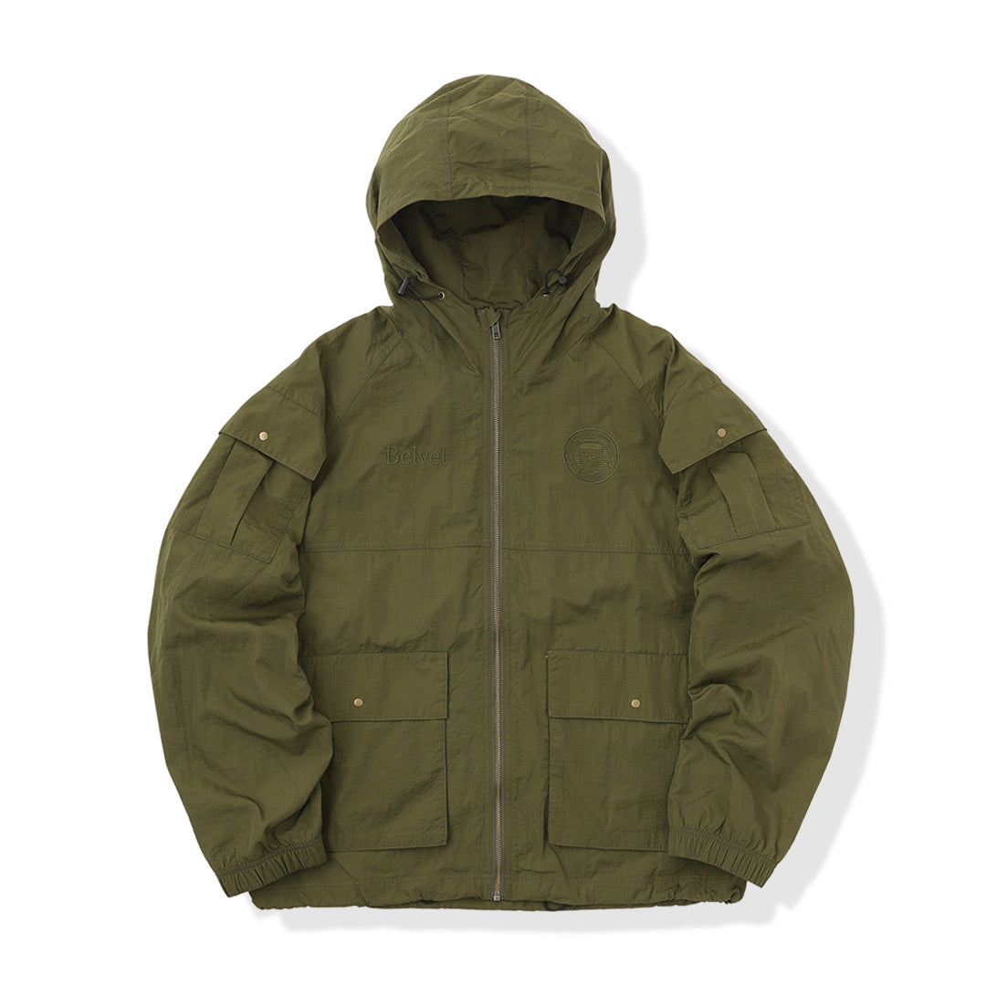 2 logo mulch pocket nylon jacket