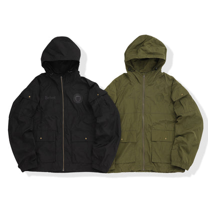 2 logo mulch pocket nylon jacket