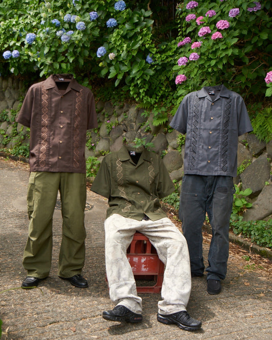 Plant pattern Cuba shirt