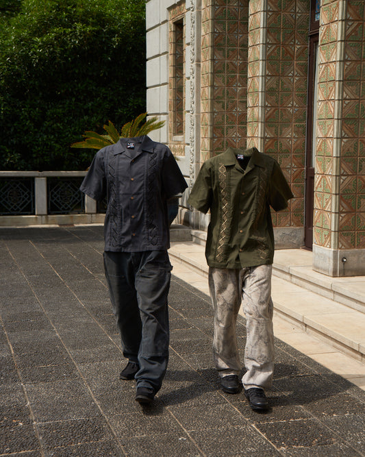 Plant pattern Cuba shirt