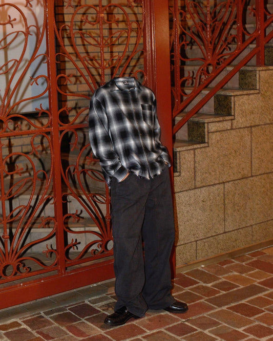 Fringe check nelshirt