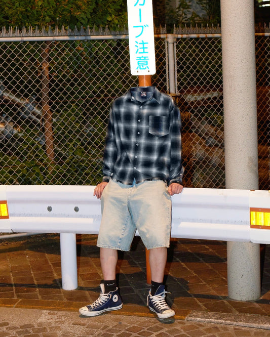 Fringe check nelshirt