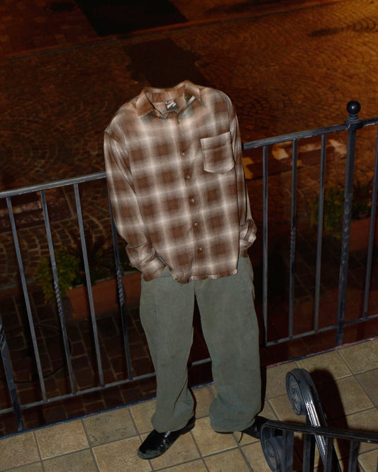 Fringe check nelshirt