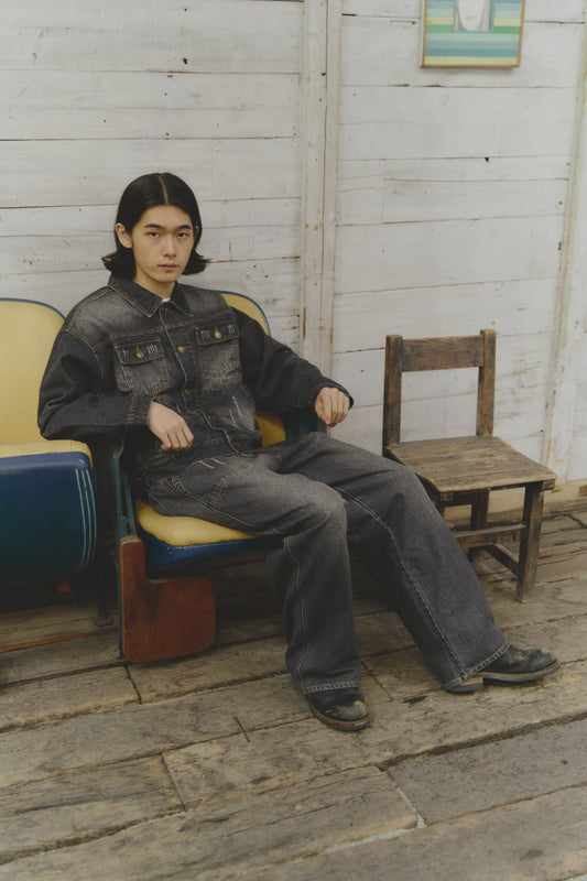 Damage baker denim pants