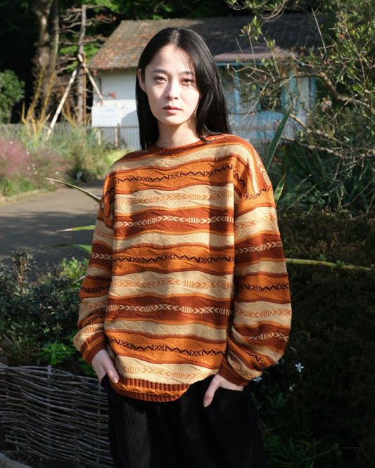 3D Effect striped knit