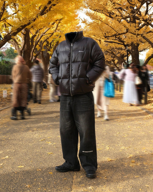 Two-Tone Panel Puffer Jacket