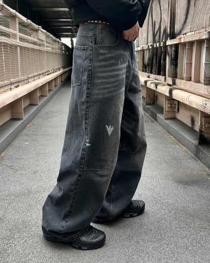 Washed baggy denim free