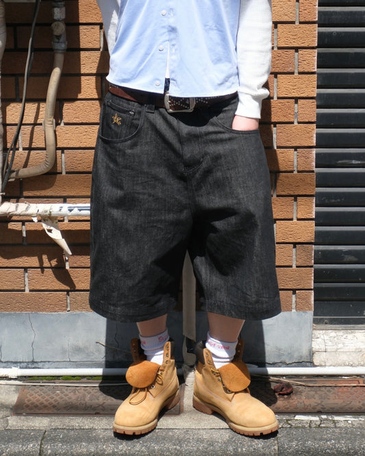 Star logo rigid Denim Jorts