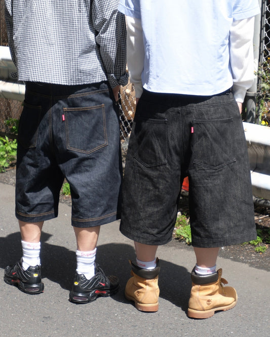 Star logo rigid Denim Jorts