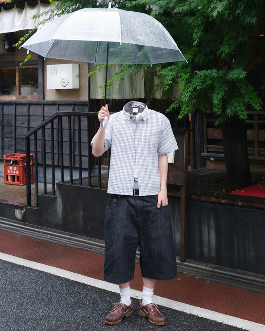 Cropped checkered shirt