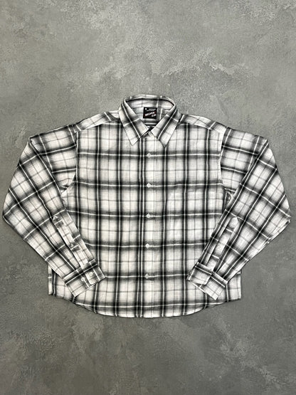 White Stripe/Check L/S Shirt free
