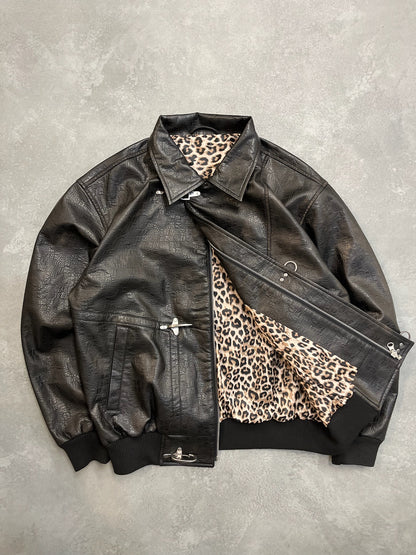 Leopard Lined Fireman Jacket free