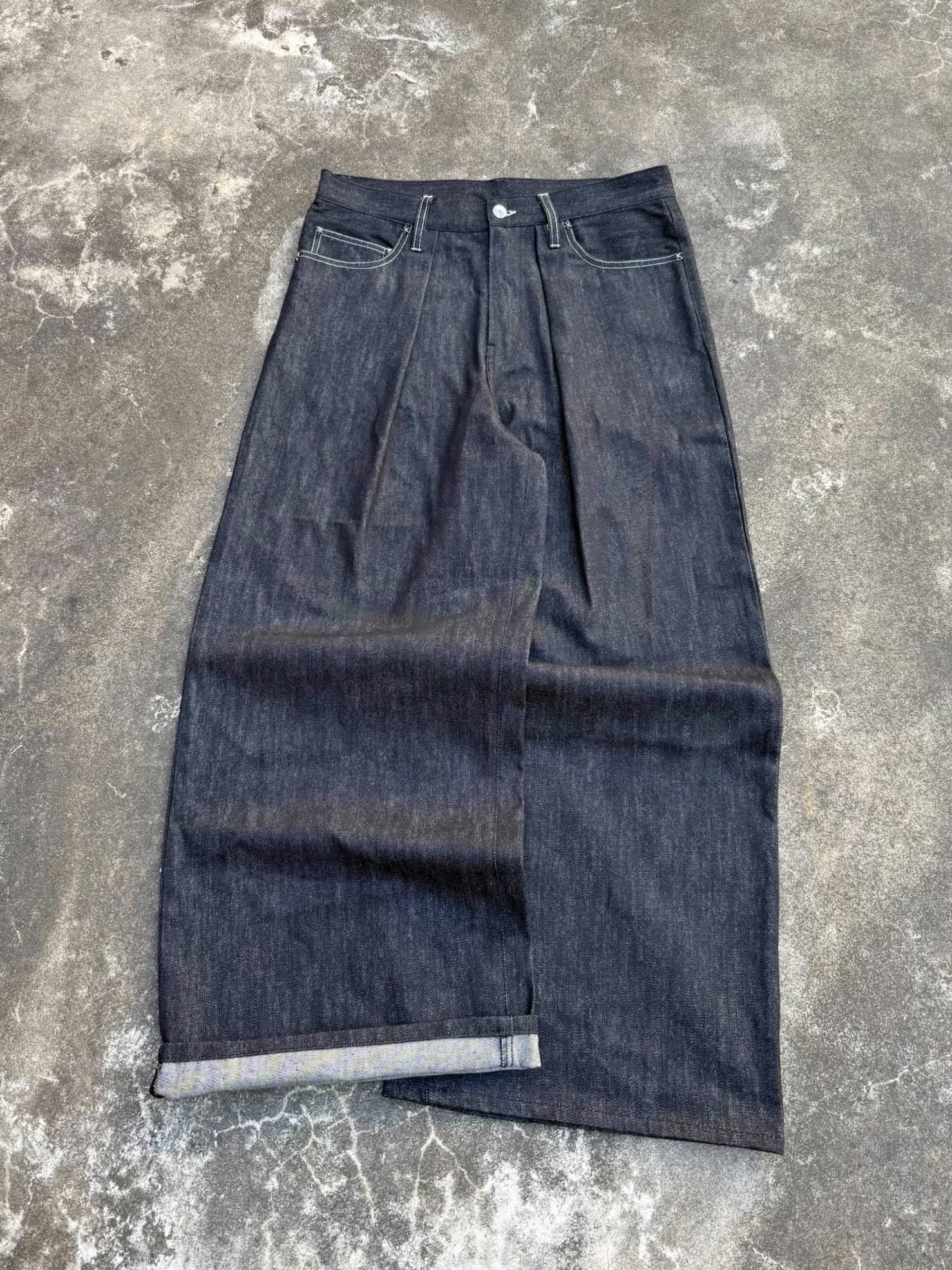 BELVET リジットデニム 黒 L BELVET リジットデニム 黒 L