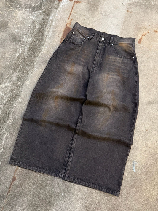 Mud-Washed Baggy Denim