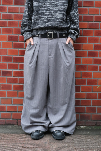 Striped Tucked Slacks free