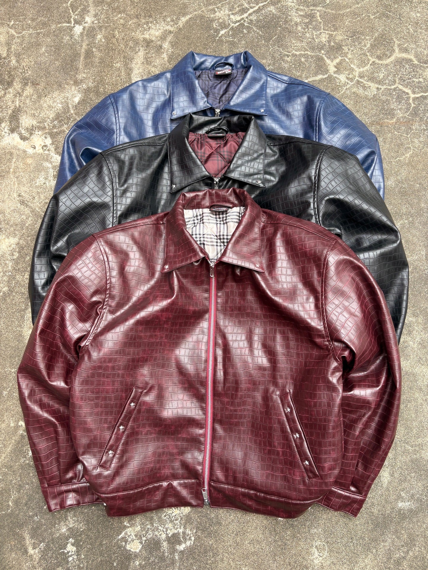 Croc-Embossed Jacket free