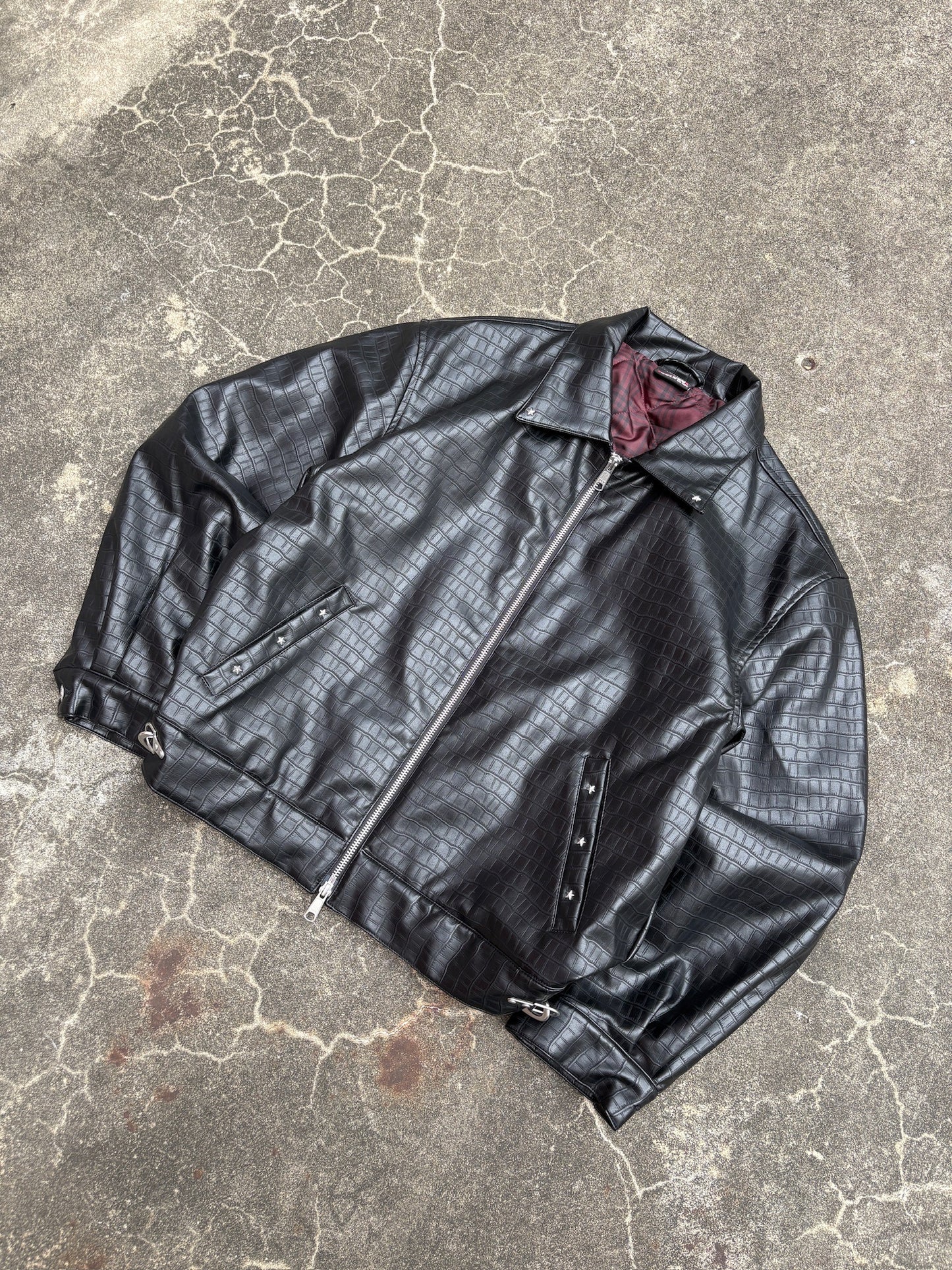 Croc-Embossed Jacket free