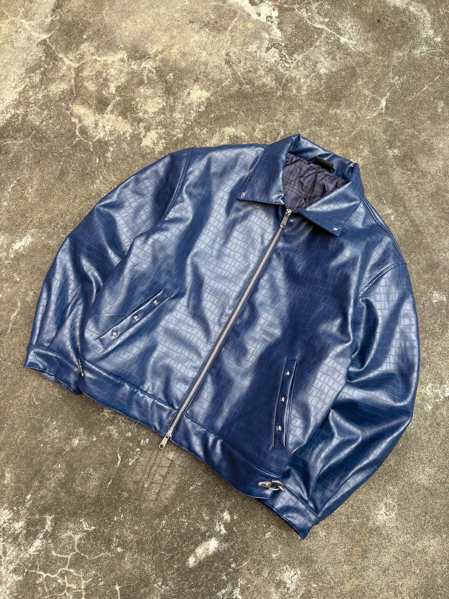 Croc-Embossed Jacket free